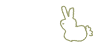 a drawing of a rabbit on a black background