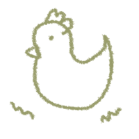 an illustration of a chicken on a black background