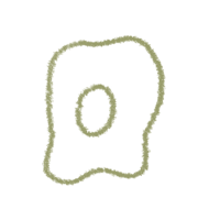 the letter o on a black background